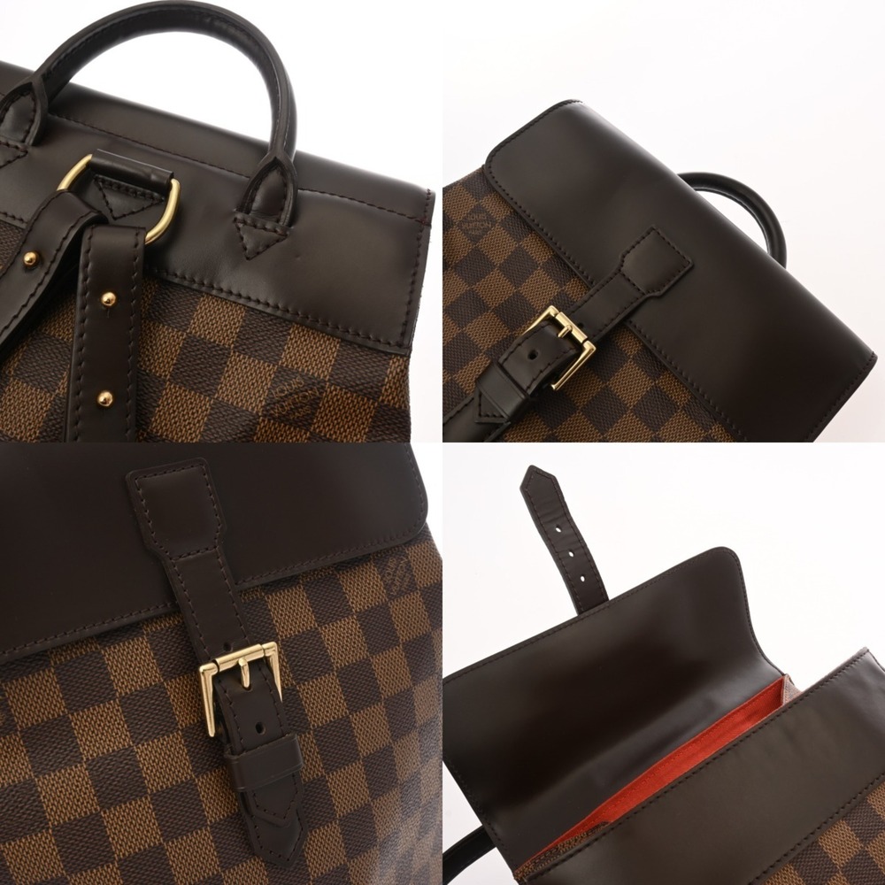 LOUIS VUITTON Authentic Brown Damier Canvas Backpack - Picture 10 of 11